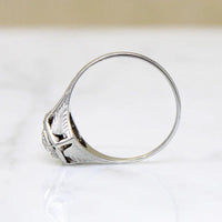 Exquisitely Worked Old European Cut Diamond Solitaire