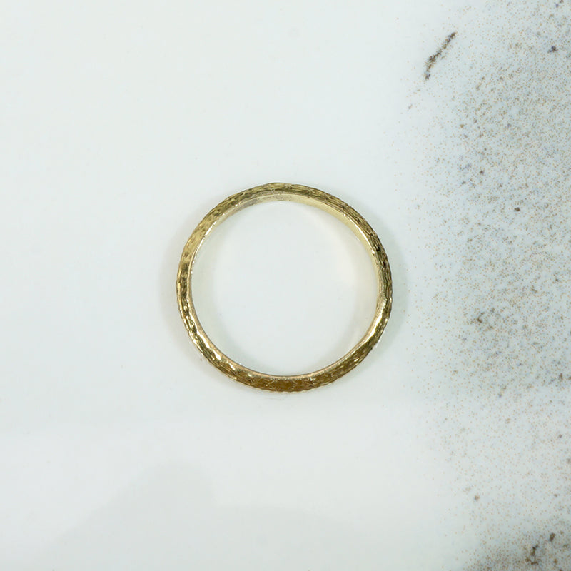 Engraved Art Deco 10k Gold Tiny Ring