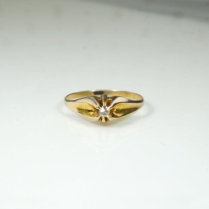 Miniature Edwardian Diamond Solitaire Ring