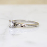Diamond Solitaire Ring with Graceful Details