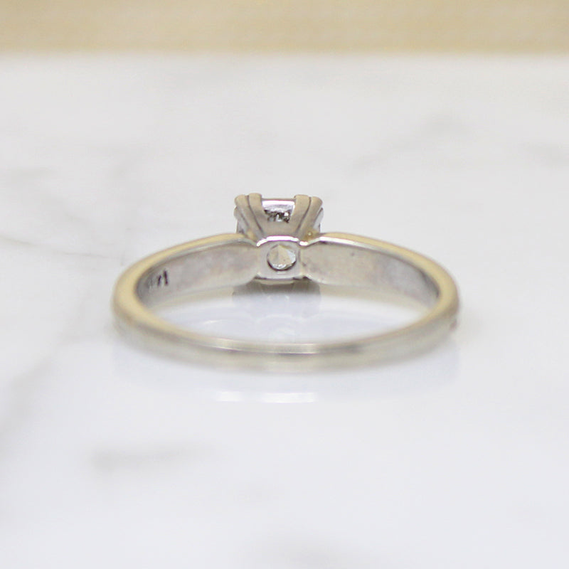 Diamond Solitaire Ring with Graceful Details