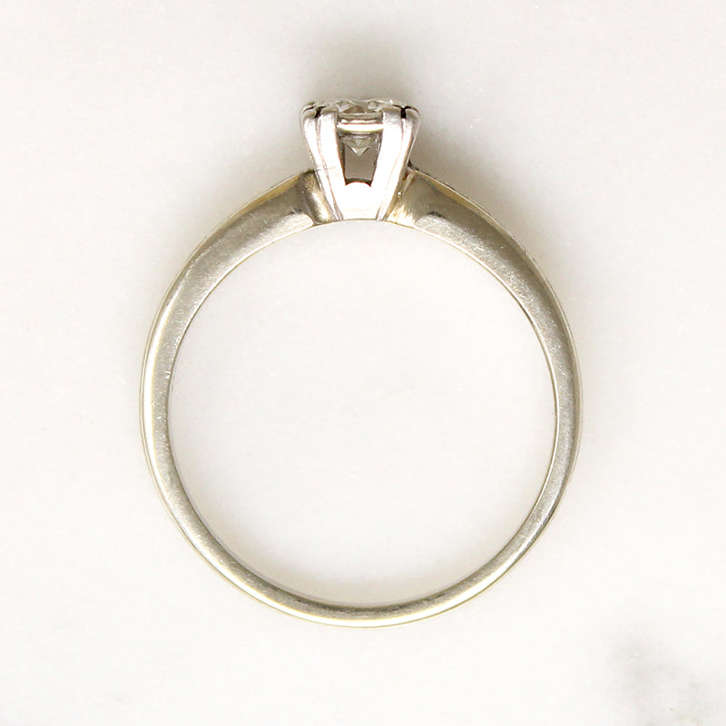 Diamond Solitaire Ring with Graceful Details