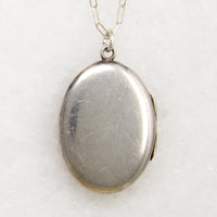 Muriel's Smart Sterling Silver Locket with Pinstripes