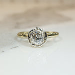 Dazzling .51ct Old European Cut Diamond Deco Solitaire