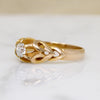 Edwardian Diamond Belcher Ring with Heart Motif