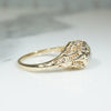 Yellow Gold Filigree Art Deco Diamond Engagement Ring