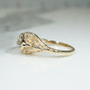 Yellow Gold Filigree Art Deco Diamond Engagement Ring