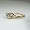 Striking Art Moderne Old Mine Cut Diamond Engagement Ring