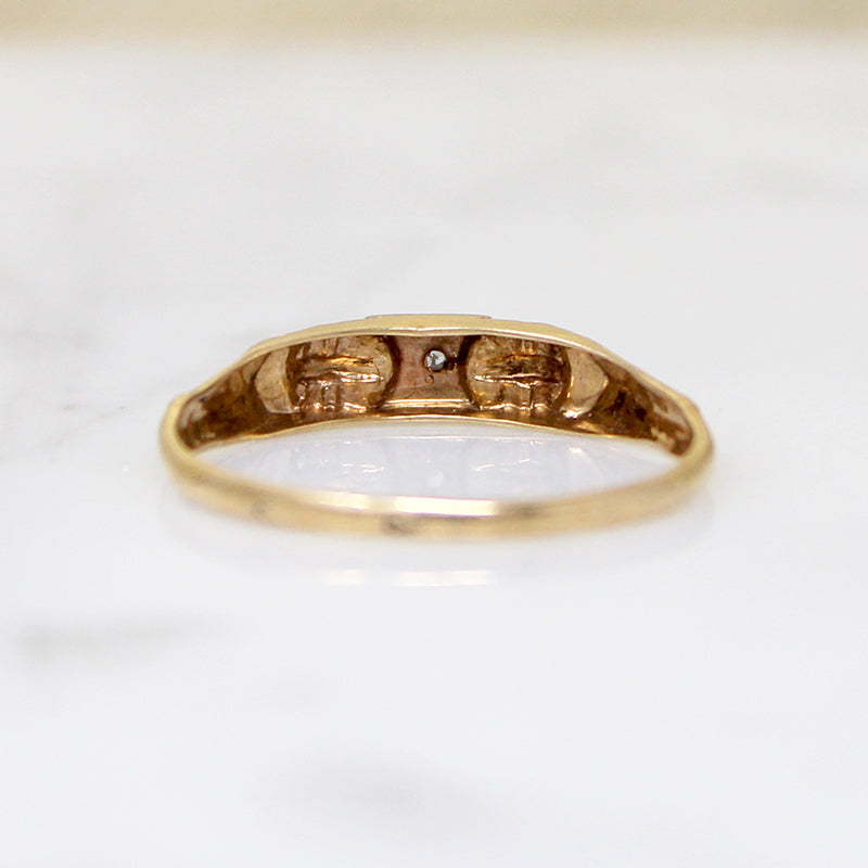Engaging Two-Tone Buckle Band with Rose Cut Diamond