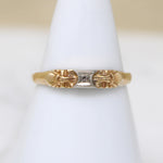 Engaging Two-Tone Buckle Band with Rose Cut Diamond