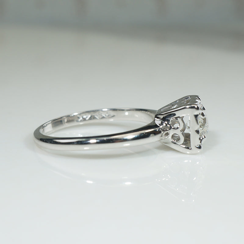 Simply Sparkly Old Mine Cut Diamond Solitaire Engagement Ring