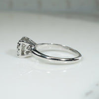 Simply Sparkly Old Mine Cut Diamond Solitaire Engagement Ring