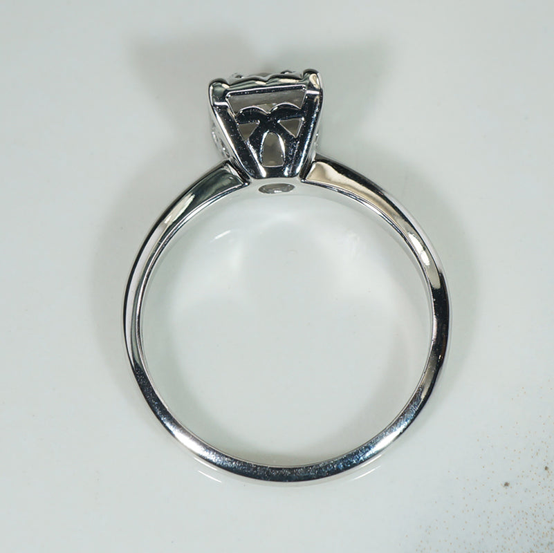Simply Sparkly Old Mine Cut Diamond Solitaire Engagement Ring