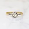 Elegant Edwardian Engagement Ring with Pale Yellow Diamond