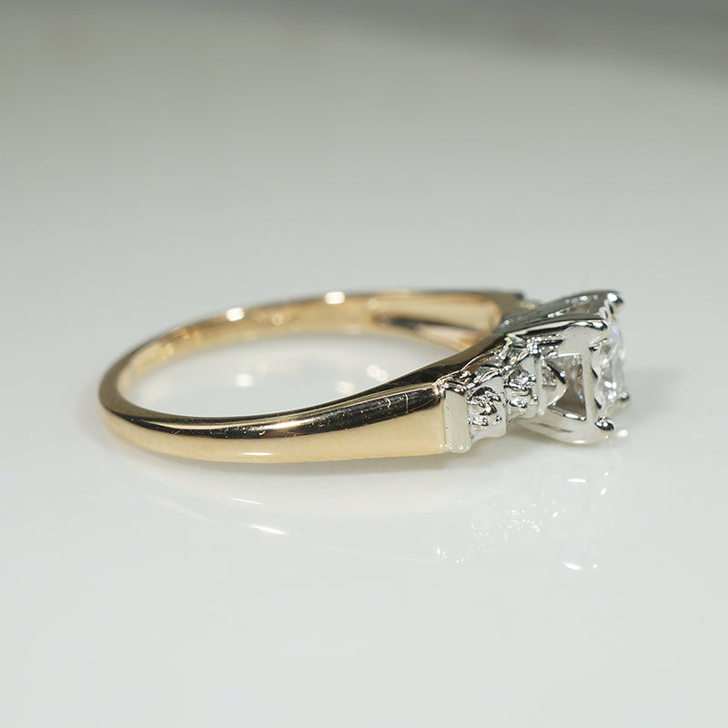 Timeless Two-Tone Gold & Old Mine Cut Diamond Engagement Ring