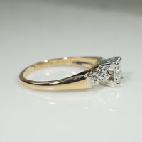 Timeless Two-Tone Gold & Old Mine Cut Diamond Engagement Ring