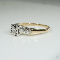 Timeless Two-Tone Gold & Old Mine Cut Diamond Engagement Ring