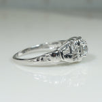 Jaunty 18k White Gold & Diamond Deco Ring