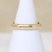 Buttery Half Round 18k Gold Band Size 7.75