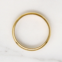 Buttery Half Round 18k Gold Band Size 7.75