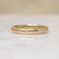 Half Round Comfort Fit Edwardian Gold Band Size 7.5