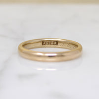 Half Round Comfort Fit Edwardian Gold Band Size 7.5