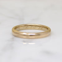 Half Round Comfort Fit Edwardian Gold Band Size 7.5