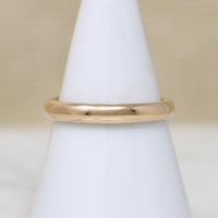 Half Round Comfort Fit Edwardian Gold Band Size 7.5