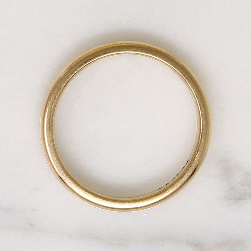 Half Round Comfort Fit Edwardian Gold Band Size 7.5