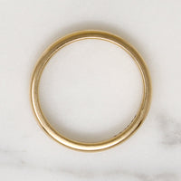 Half Round Comfort Fit Edwardian Gold Band Size 7.5