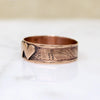 Double Heart Rosy Gold Victorian Cigar Band