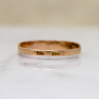 Russian Rose Gold Band with Raised Scrollwork Design