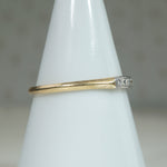 Rose Cut Diamond & Two-Tone Gold Art Deco Band