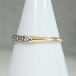 Rose Cut Diamond & Two-Tone Gold Art Deco Band