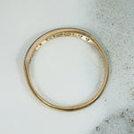 Rose Cut Diamond & Two-Tone Gold Art Deco Band