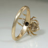 Adorable 18k Gold Spider on 14k Band