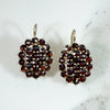 Czech Garnet Clusters in Gilt & Gold Earrings