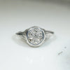 Deco Diamond Cluster in Lacy 18k White Gold Ring