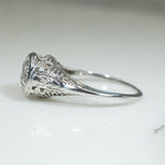 Deco Diamond Cluster in Lacy 18k White Gold Ring