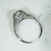 Deco Diamond Cluster in Lacy 18k White Gold Ring