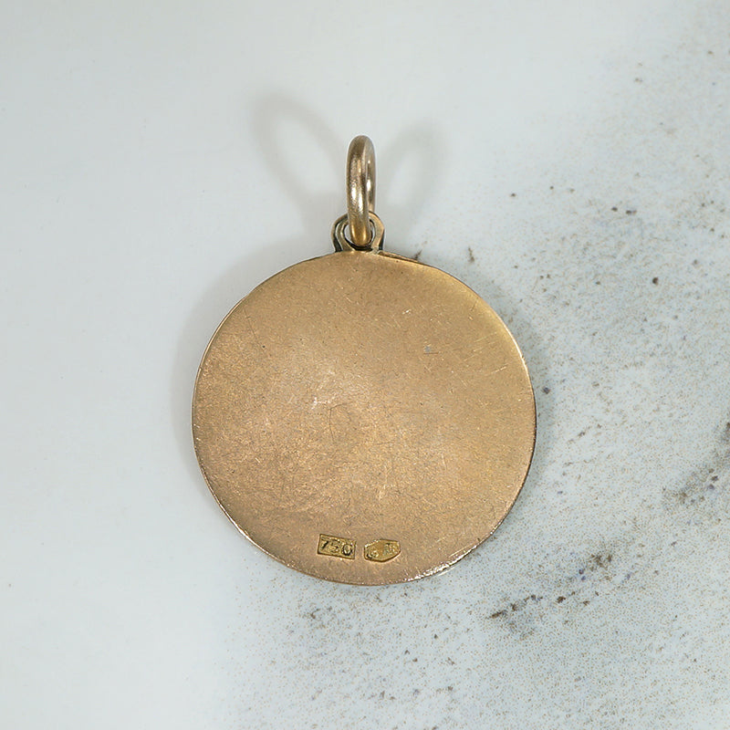 Softly Worn 18k Gold St. Christopher Medal