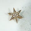 Radiant Little Gold & Pearl Star Brooch