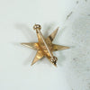 Radiant Little Gold & Pearl Star Brooch