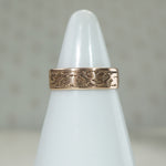 Twining Vines Engraved Gold Size 3.5 Cigar Band