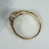 Opulent Art Nouveau Diamond Solitaire Ring