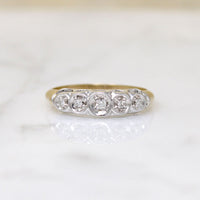 Cheerful Two-Tone Gold & Diamond New Old Stock Band