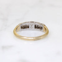 Cheerful Two-Tone Gold & Diamond New Old Stock Band