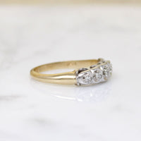 Cheerful Two-Tone Gold & Diamond New Old Stock Band