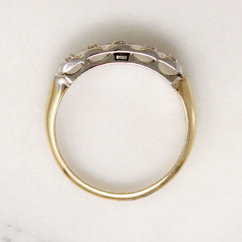 Cheerful Two-Tone Gold & Diamond New Old Stock Band