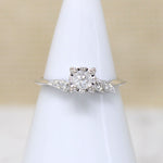 Asymmetric New Old Stock Diamond Engagement Ring